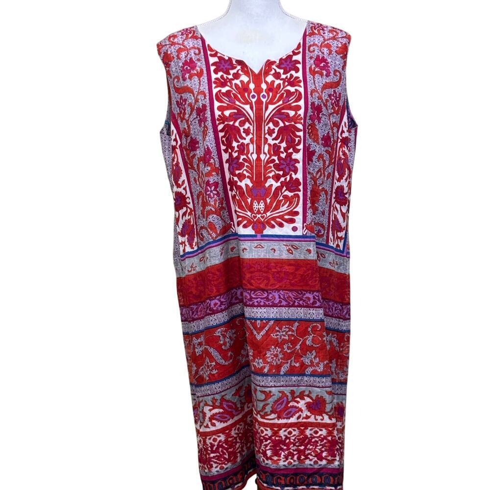 Reversible‎ Indian shift dress, pink/blue, global inspired, vacation, casual